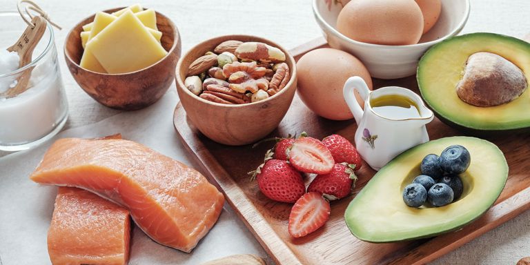chicken, nuts, eggs, avocado, cheese